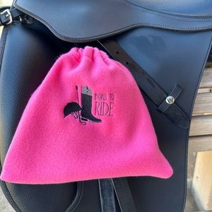 “Born to ride” embroidered stirrup covers